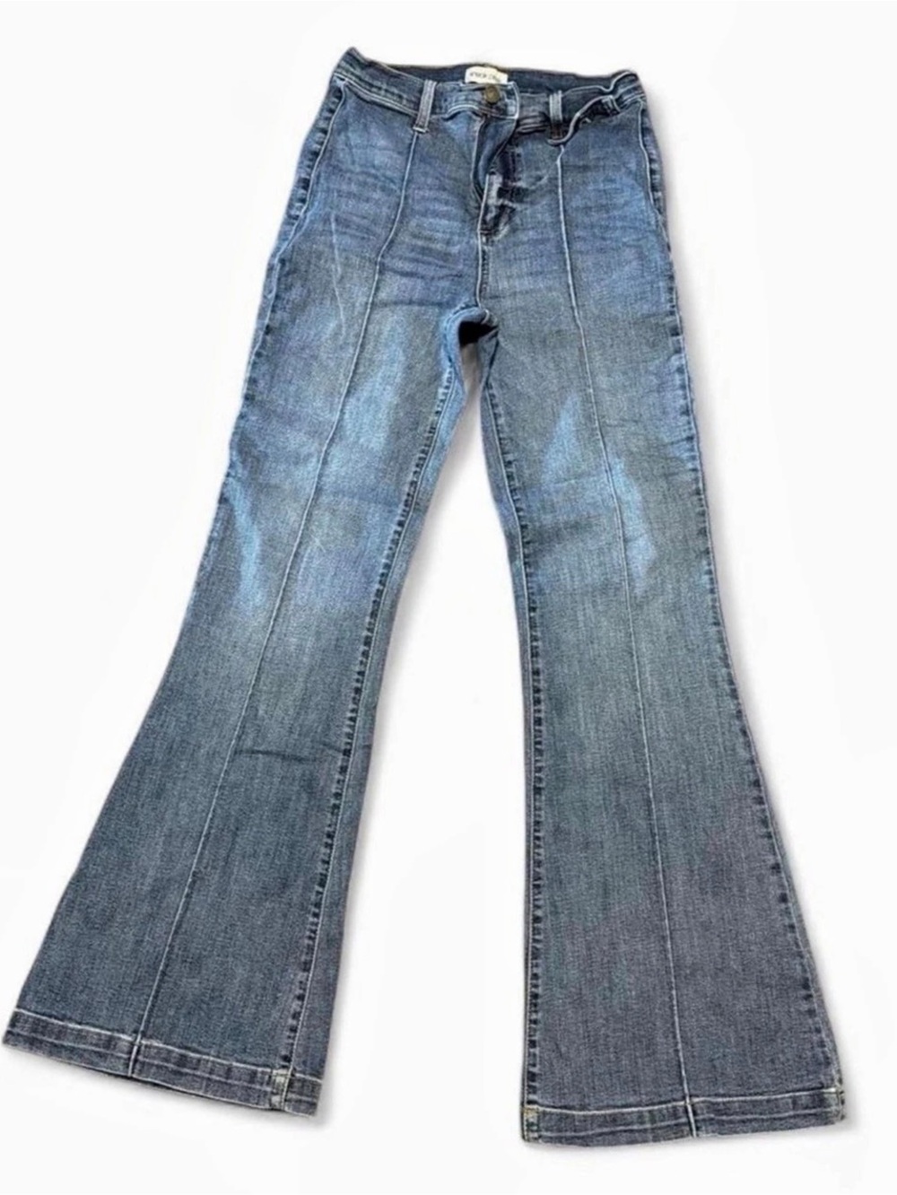 sneak peek Front Seam Flare Jean Jeans Blue Waist 28